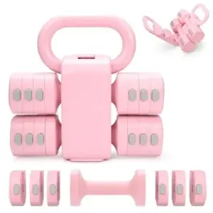 Adjustable 2-in-1 Convertible Kettlebell Dumbbells