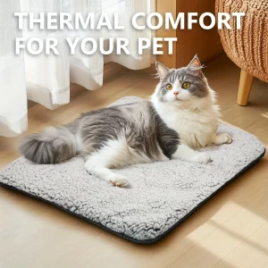 Self-HeatingWarm Cushion Mat for Cats Dogs Washable Pets with Thermal Body Heat Reflecting Core Pad