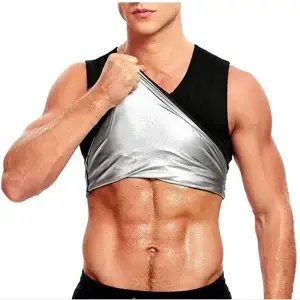 Men's Shapewear Coated Silver slimming, Compression vest